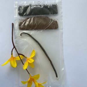 Pachet Premium Vanilie Madagascar: 1 Păstaie 13-15 cm + 5g Semințe Vanilie + 5g Pudră Vanilie